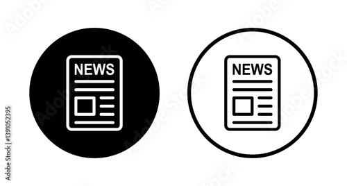 Newspaper icon logo design. news paper sign and symbolign