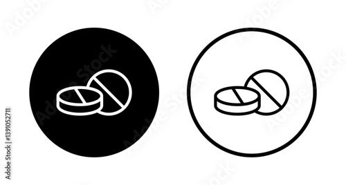 Pills icon logo design. capsule icon. Drug sign and symbol