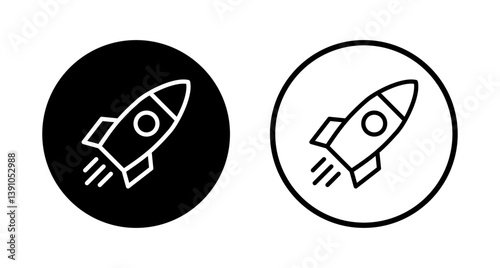Rocket icon logo design. Startup sign and symbol. rocket launcher icon