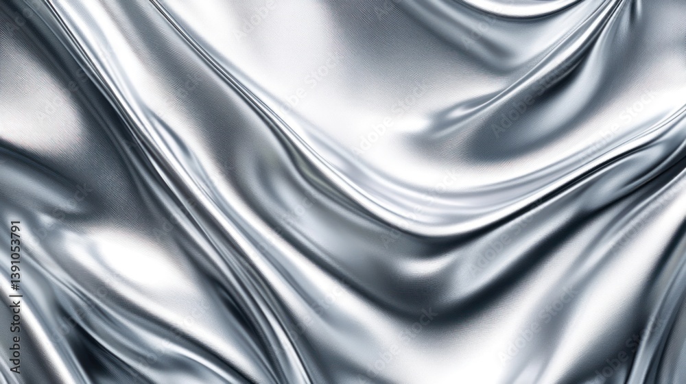 Silver metallic fabric flowing, abstract background, design element (2) Silver metallic fabric flowing, abstract background, design element (2)