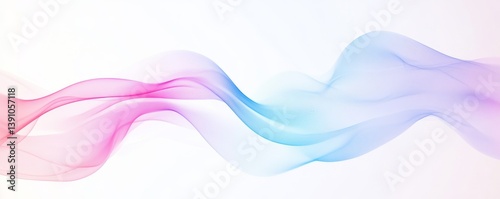 Abstract flowing ribbons of color
