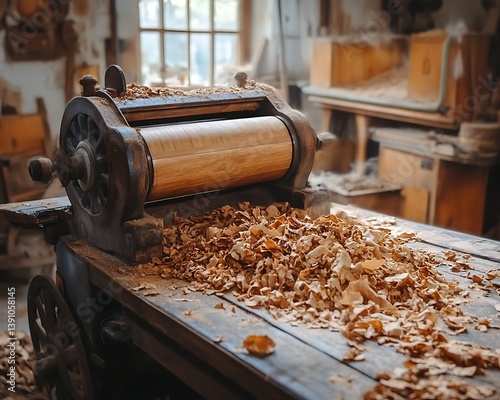 Antique Wood Shaving Machine