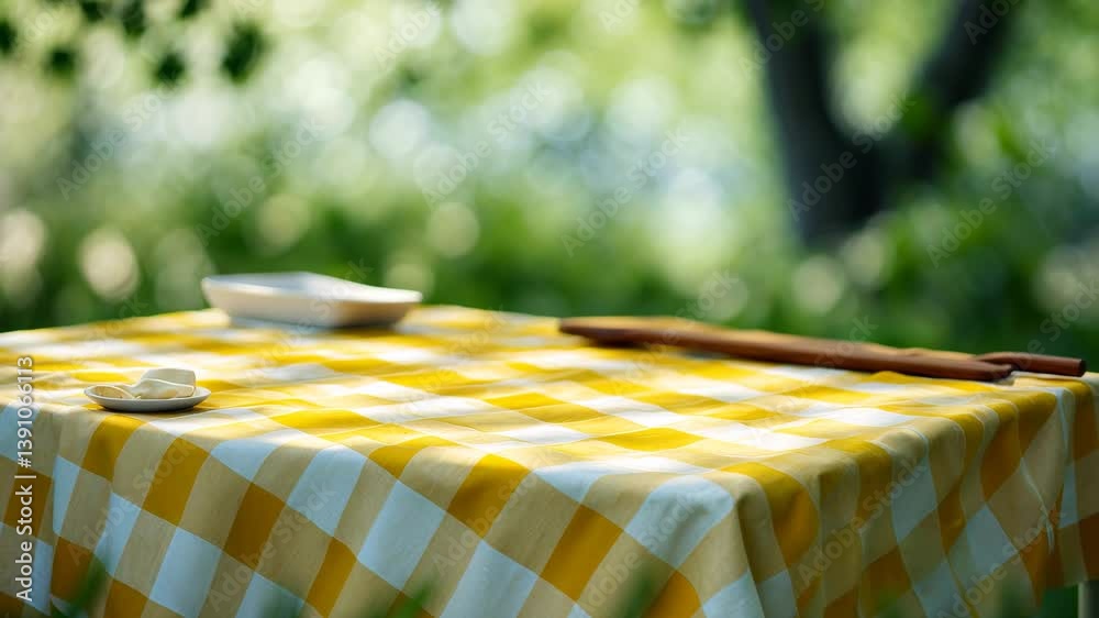Alfresco dining experience in a natural environment.