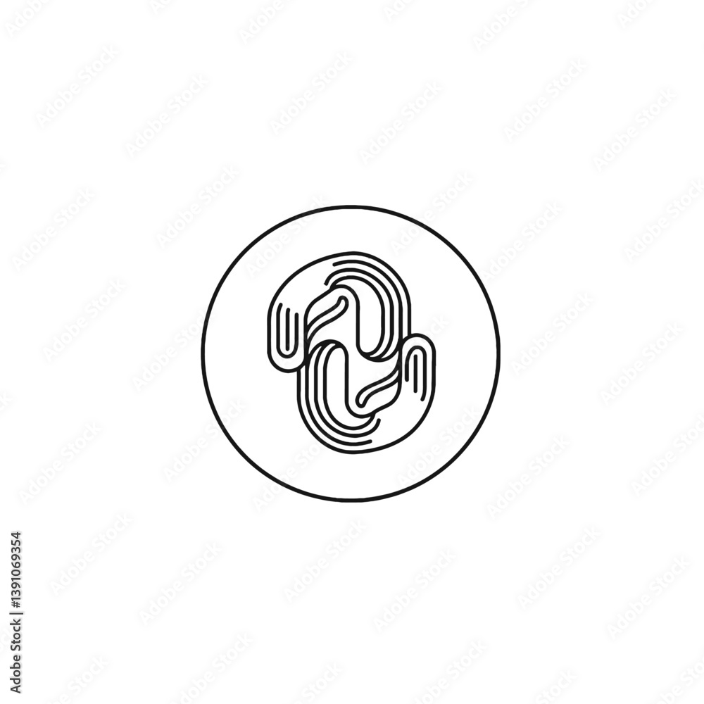 Abstract Logo Design in a Circle Abstract Logo Design in a Circle