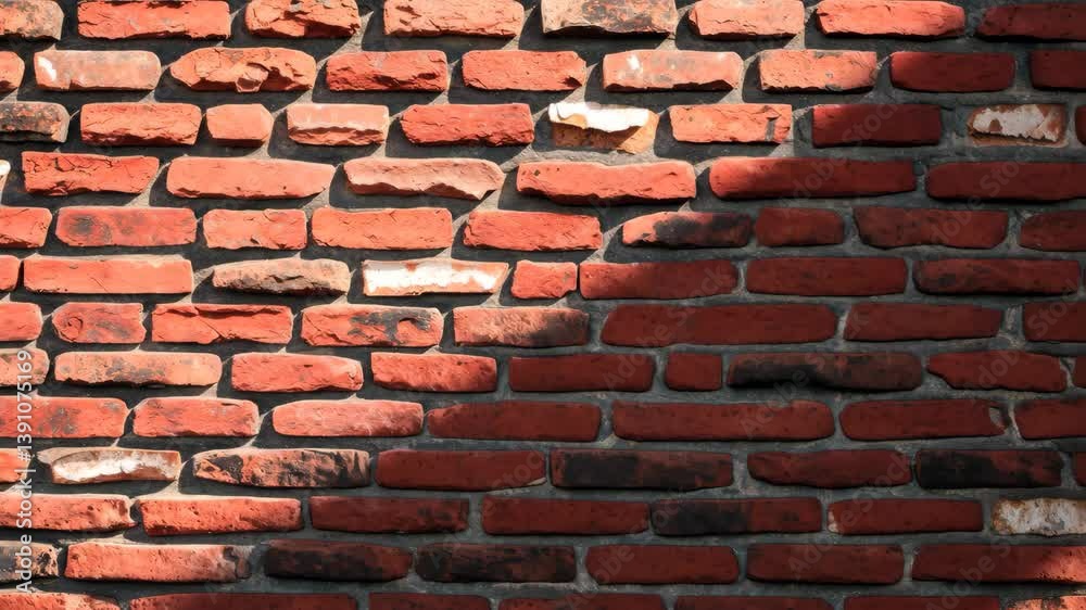 Red brick wall with a textured backdrop