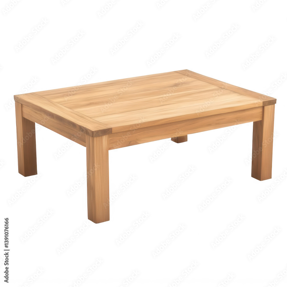 Minimalist Coffee Table in Solid Wood for Cozy Living Spaces Transparent Background Minimalist Coffee Table in Solid Wood for Cozy Living Spaces Transparent Background