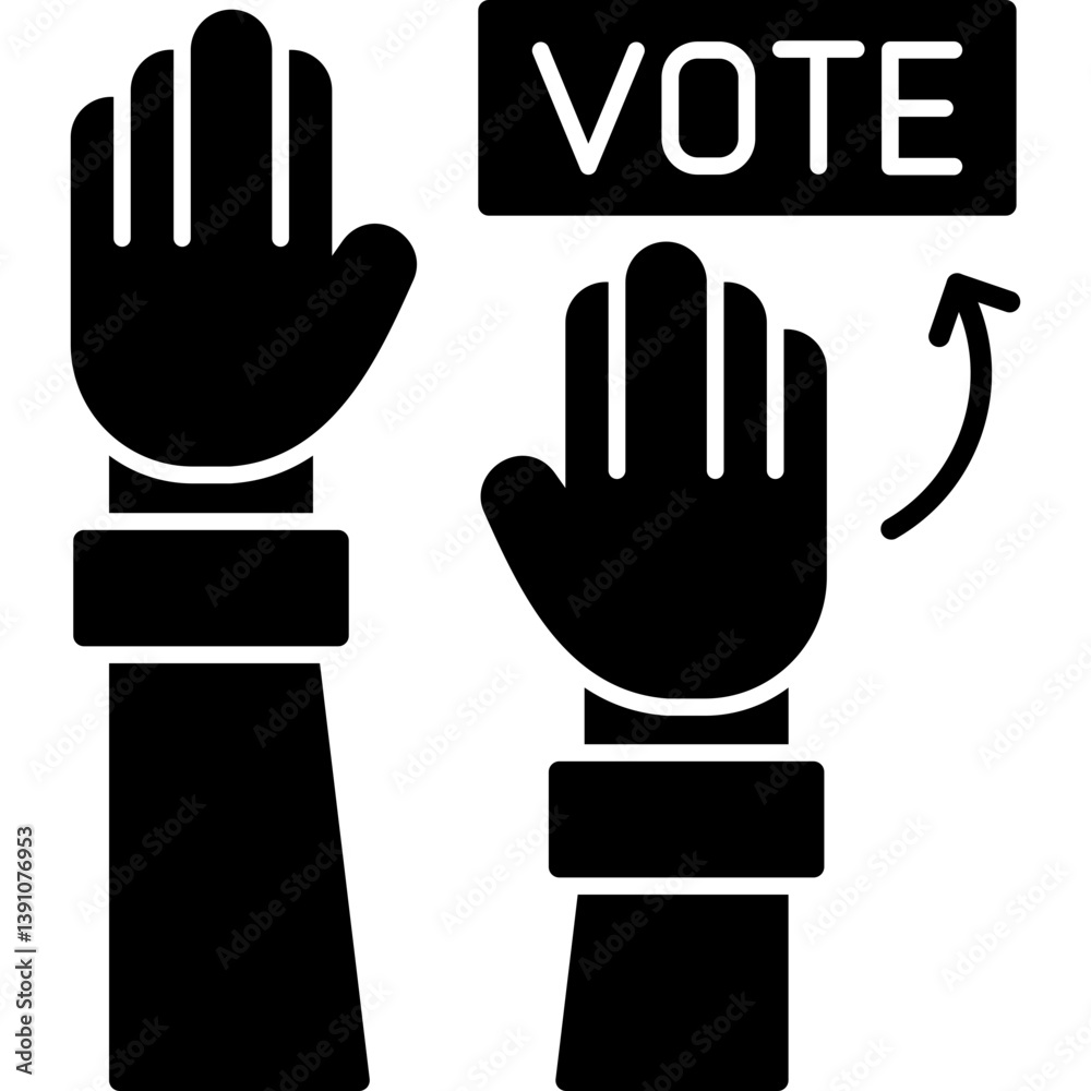 Fototapeta premium Raise Hand Icon