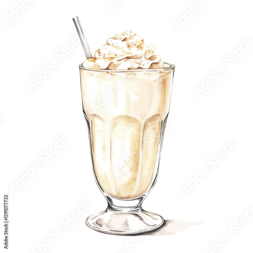 A watercolor painting of Lassi Sweet or Salty, isolated on a white background. Lassi Sweet or Salty vector


