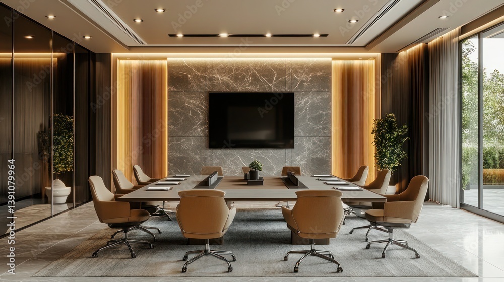 Fototapeta premium Modern Collaborative Spaces: The Essence of Professional Meetings