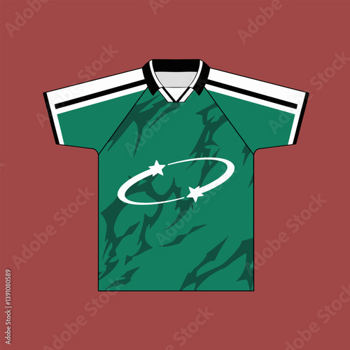 Vintage blokcore soccer jersey with a modern feel but still looks retro, in vector format