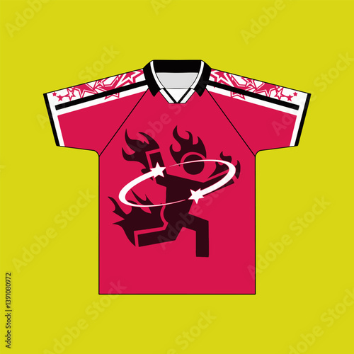 Vintage blokcore soccer jersey with a modern feel but still looks retro, in vector format