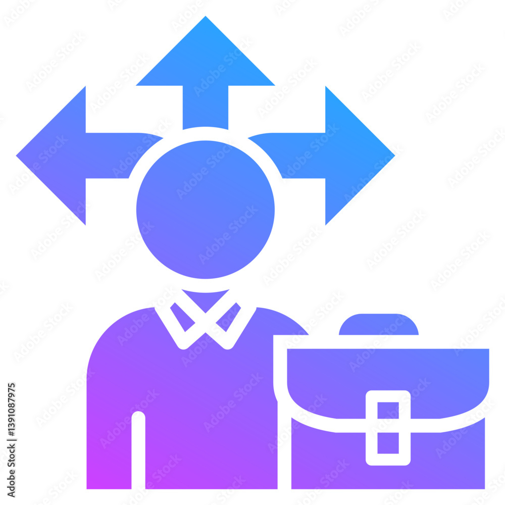 Career Education Icon Symbol Glyph Gradient Career Education Icon Symbol Glyph Gradient