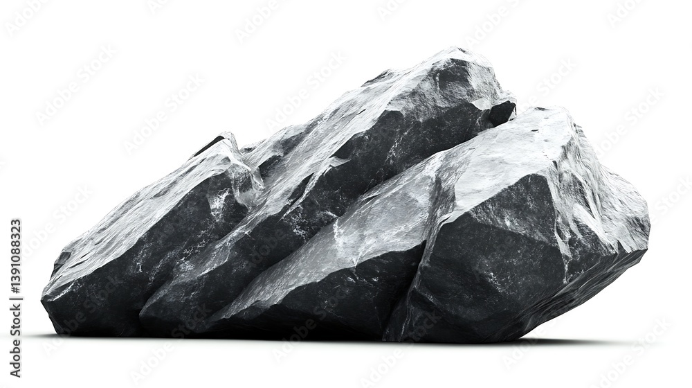 Obraz premium Dramatic Monochromatic Rock Formation Texture / 劇的なモノクロの岩層の質感