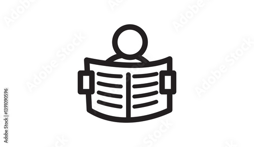 icon of person reading newspaper 