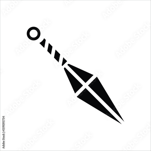 kunai vector icon line template
