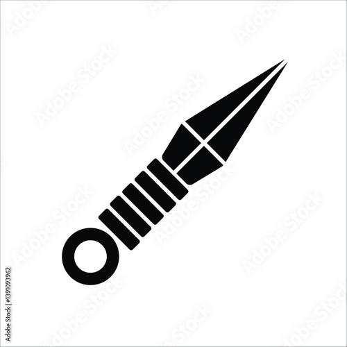 kunai vector icon line template