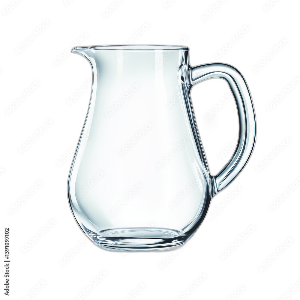 Elegant Clear Glass Pitcher for Drinks - Modern and Stylish Elegant Clear Glass Pitcher for Drinks - Modern and Stylish