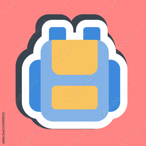Sticker bag. School and education elements. Good for prints, posters, logo, advertisement, infographics, etc.