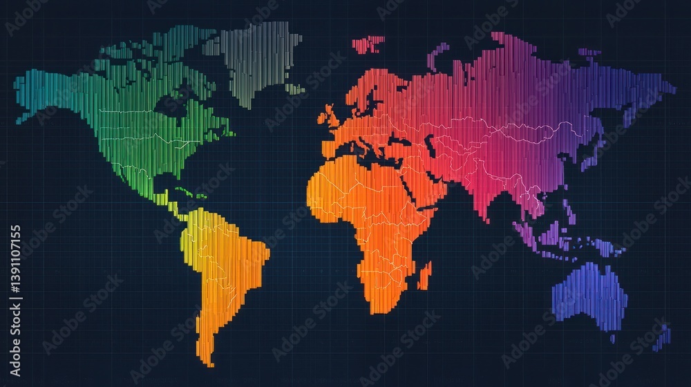 Obraz premium Global economic growth trends worldwide insights infographic visuals digital environment analytical viewpoint