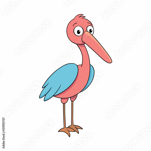 vector illustration of a stork