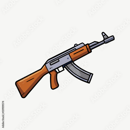 assault rifle vector illustration