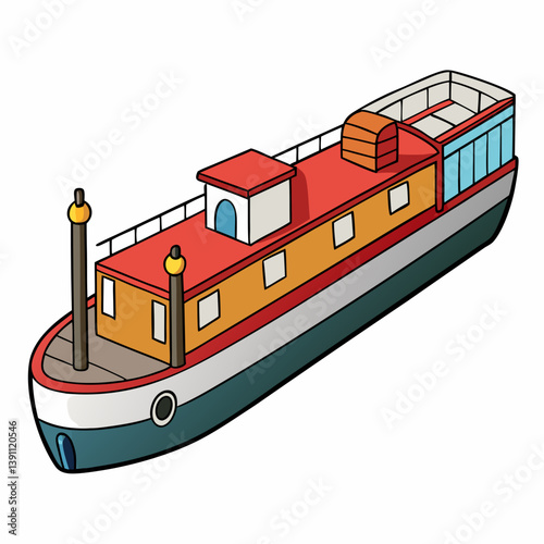 isometric cargo ship
