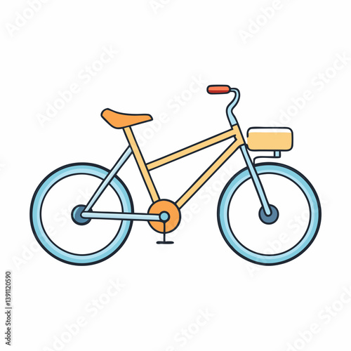 red bicycle on white background
