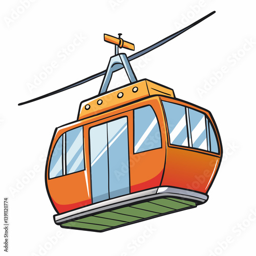 yellow cable car