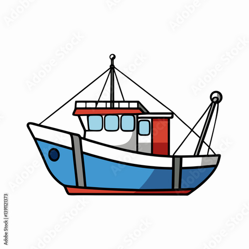 illustration of a fishing boat