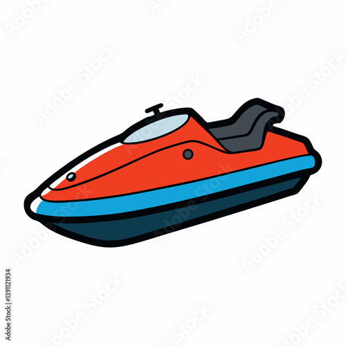 motor yacht vector illustration