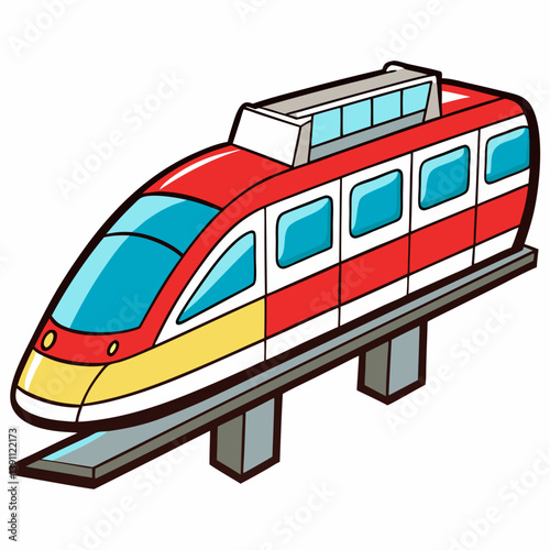 train on a white background