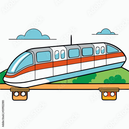 passenger train on the road