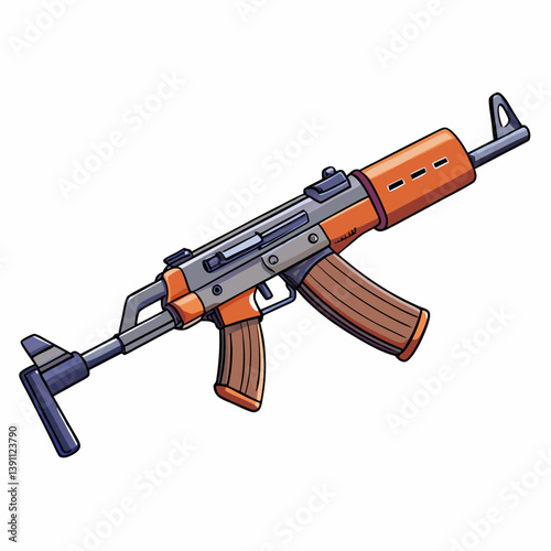 assault rifle vector illustration