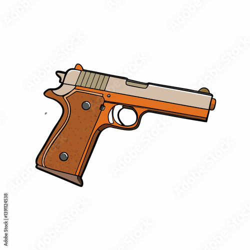 gun isolated on white