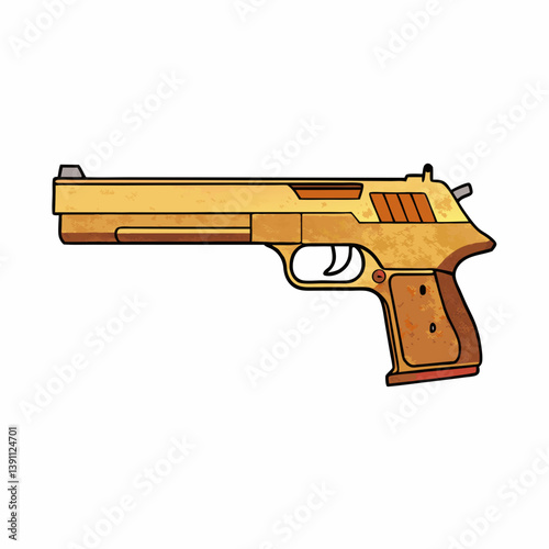 pistol and bullets