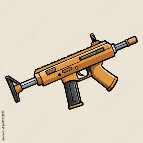 assault rifle vector