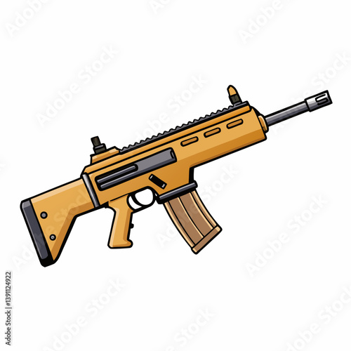 assault rifle vector illustration