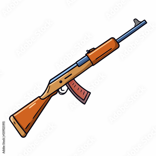 assault rifle vector