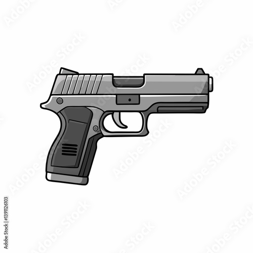 gun isolated on white