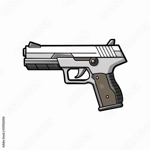 gun isolated on white