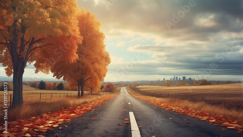 Close-up of an asphalt road with a large white arrow pointing straight ahead