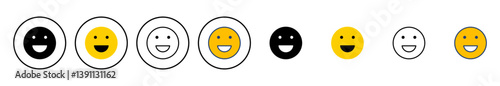 smile icon vector. smile emoticon icon. feedback