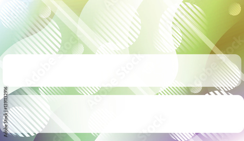 Template Landing Page With Wave Geometric Shape, Lines, Circle. For Design, Presentation, Business. Vector Illustration with Color Gradient.