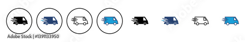 Fast shipping delivery truck icon vector. Delivery truck icon. fast delivery icon