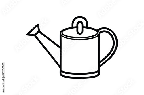 Watering can icon vector on white background