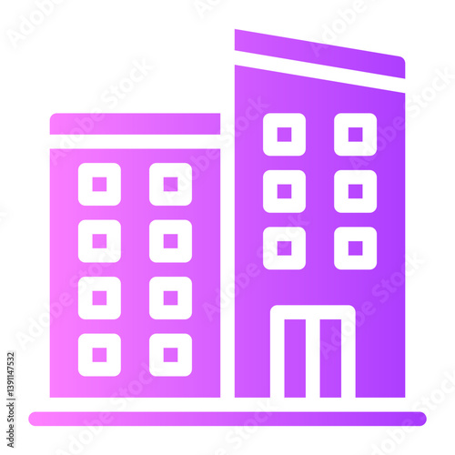 hotel gradient icon