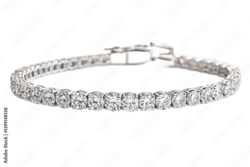 A Diamond Tennis Bracelet with Sophisticated Design A Diamond Tennis Bracelet with Sophisticated Design