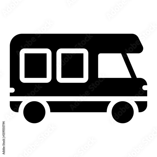 camper van glyph icon