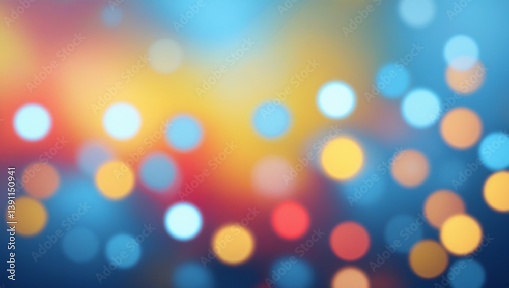 Fototapeta premium Blurred Background with Multicolored Bokeh Orbs