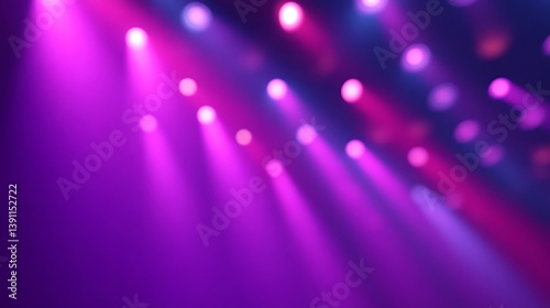 Purple and pink stage lighting beams.